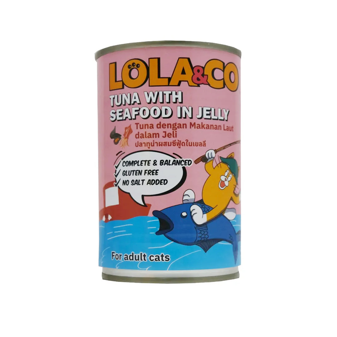 Lola & Co Cat Can Tuna with Seafood in Jelly 400g (Pack of 2)
